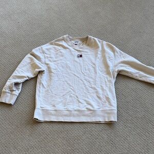 Men's Beige Crewneck Sweater -large